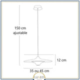 Suspension moderne disque LED | Minimalisme graphique & lumière indirecte