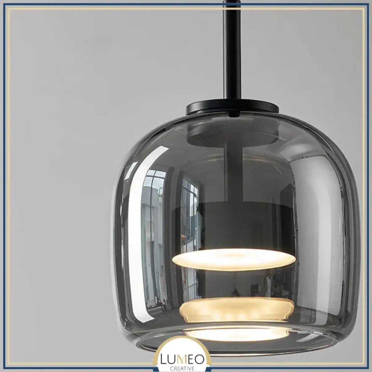 Suspension moderne en verre teinté NOVA | 1 Suspension