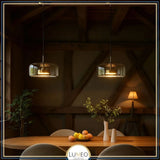 Suspension moderne en verre teinté NOVA | 1 Suspension