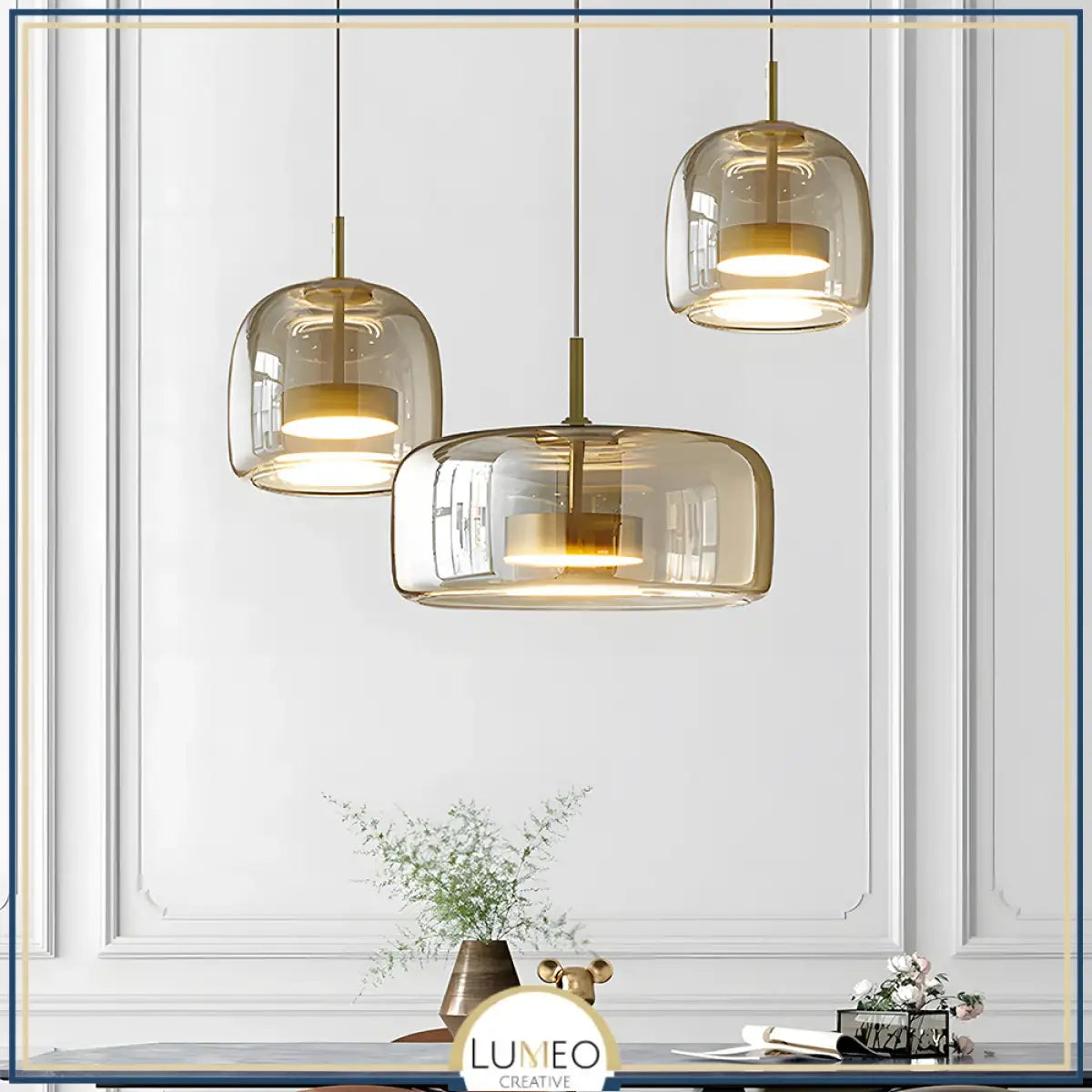 suspension verre soufflé design