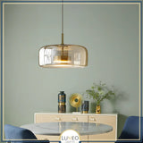 suspension en verre salle à manger