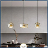 suspension verre vintage