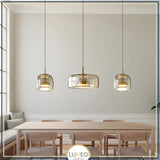 suspension verre vintage