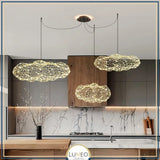 Suspension nuage métallique | Légèreté et élégance lumineuse