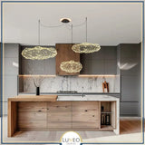 Suspension excentrée nuage métallique 