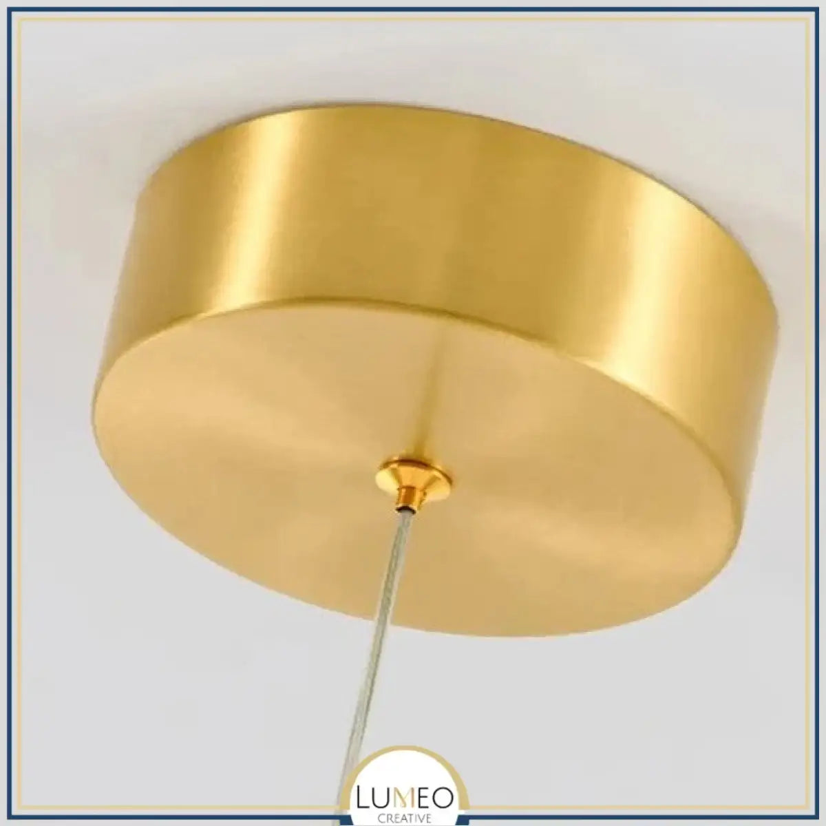 Suspension ondulante LED dorée