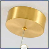 Suspension ondulante LED dorée
