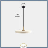 Suspension ronde minimaliste au style nordique | Luminaire suspendu à LED 23cm / Blanc / Blanc froid