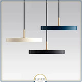 Suspension ronde minimaliste au style nordique | Luminaire suspendu à LED