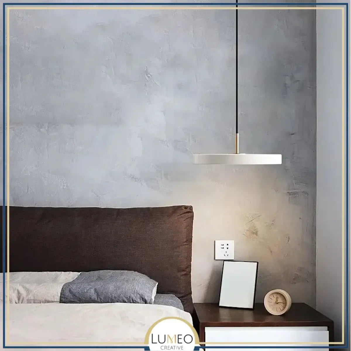 Suspension ronde minimaliste au style nordique | Luminaire suspendu à LED