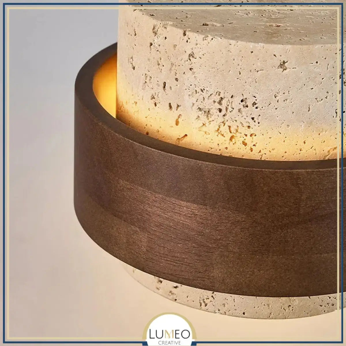 Suspension SATURNE en pierre naturelle et bois | Style scandinave