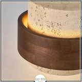 Suspension SATURNE en pierre naturelle et bois | Style scandinave