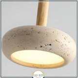Suspension STONE en pierre naturelle et bois | Style scandinave