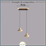 Suspension STONE en pierre naturelle et bois | Style scandinave