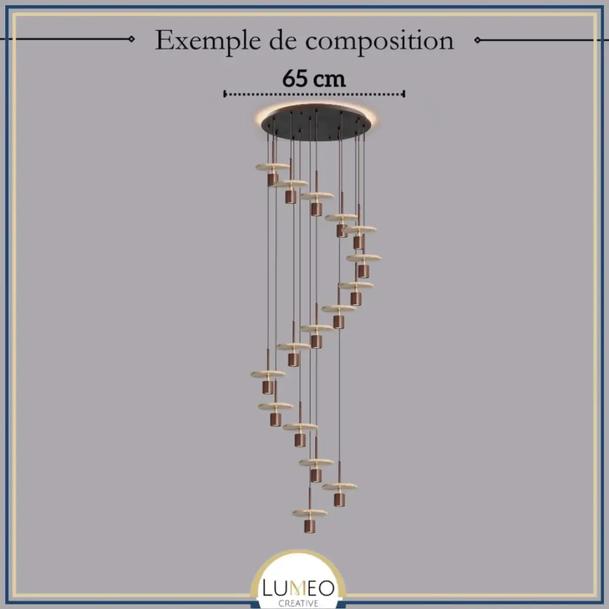 Suspension TERRALIS | Design pierre naturelle et bois