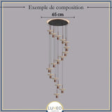 Suspension TERRALIS | Design pierre naturelle et bois