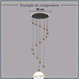 Suspension TERRALIS | Design pierre naturelle et bois