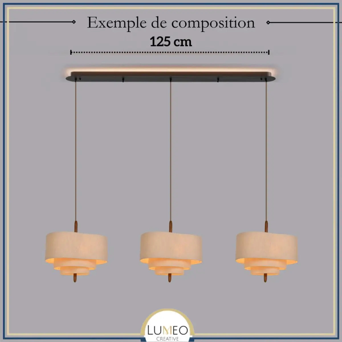 Suspension tissu spirale et bois | Élégance contemporaine