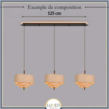 Suspension tissu spirale et bois | Élégance contemporaine