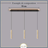 Suspension tube cylindrique en pierre naturelle