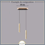 Suspension tube cylindrique en pierre naturelle