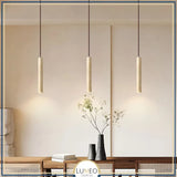 Suspension tube cylindrique en pierre naturelle