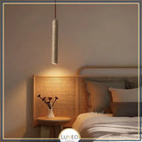 Suspension tube cylindrique en pierre naturelle