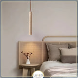 Suspension tube cylindrique en pierre naturelle