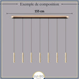 Suspension tube cylindrique en pierre naturelle