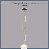 Suspension tube cylindrique en pierre naturelle