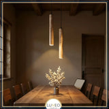 Suspension tube en pierre naturelle | Élégance minérale