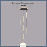 Suspension tube cylindrique en pierre naturelle