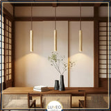 Suspension tube en pierre naturelle | Élégance minérale