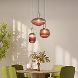 suspension en verre rouge - cristali