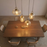 suspension en verre transparent style vintage et retro chic