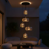 suspension grande hauteur en verre moderne et design