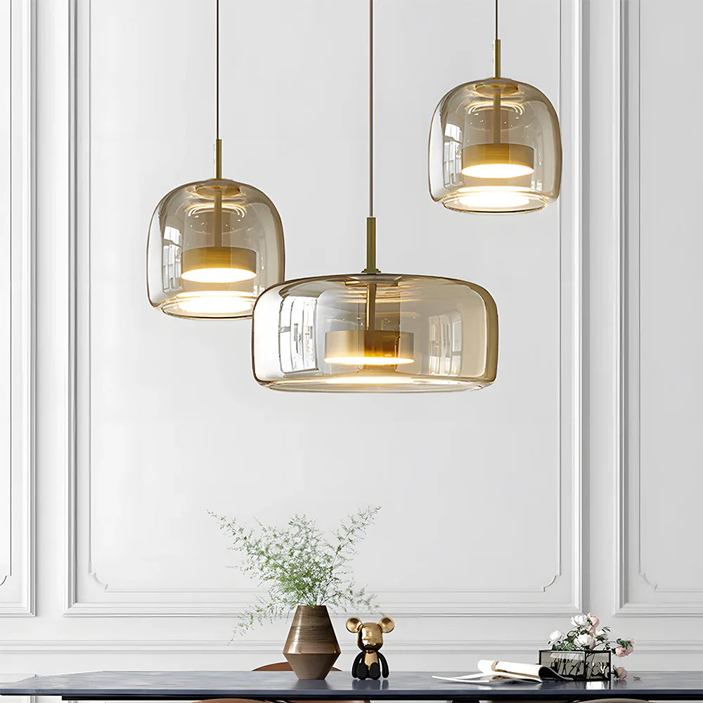 suspension verre soufflé design