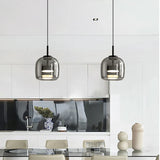 lustre en verre vintage