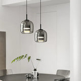 luminaire en verre teinté , soufflé et fumé