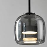 Suspension moderne en verre teinté NOVA | 1 Suspension