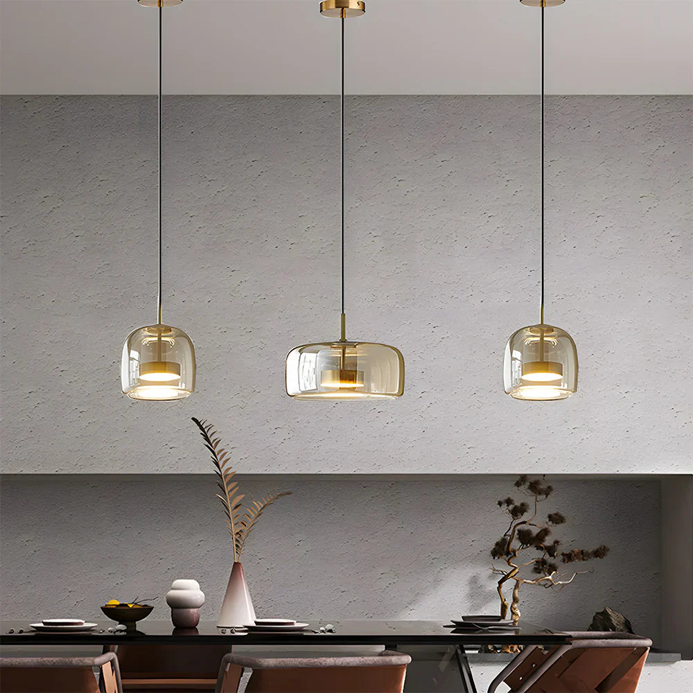 suspension verre vintage