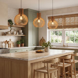 Suspension bohème chic en bois naturel WOODY | 100% Personnalisable