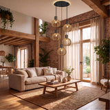 Suspension bohème chic en bois naturel WOODY | 100% Personnalisable