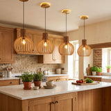 Suspension bohème chic en bois naturel WOODY | 100% Personnalisable