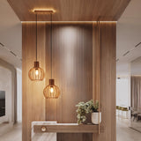 Suspension bohème chic en bois naturel WOODY | 100% Personnalisable