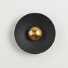 Applique murale circulaire éclipse| Luminaire mural multicolore au style artistique et sculptural 30cm / Noir & Or