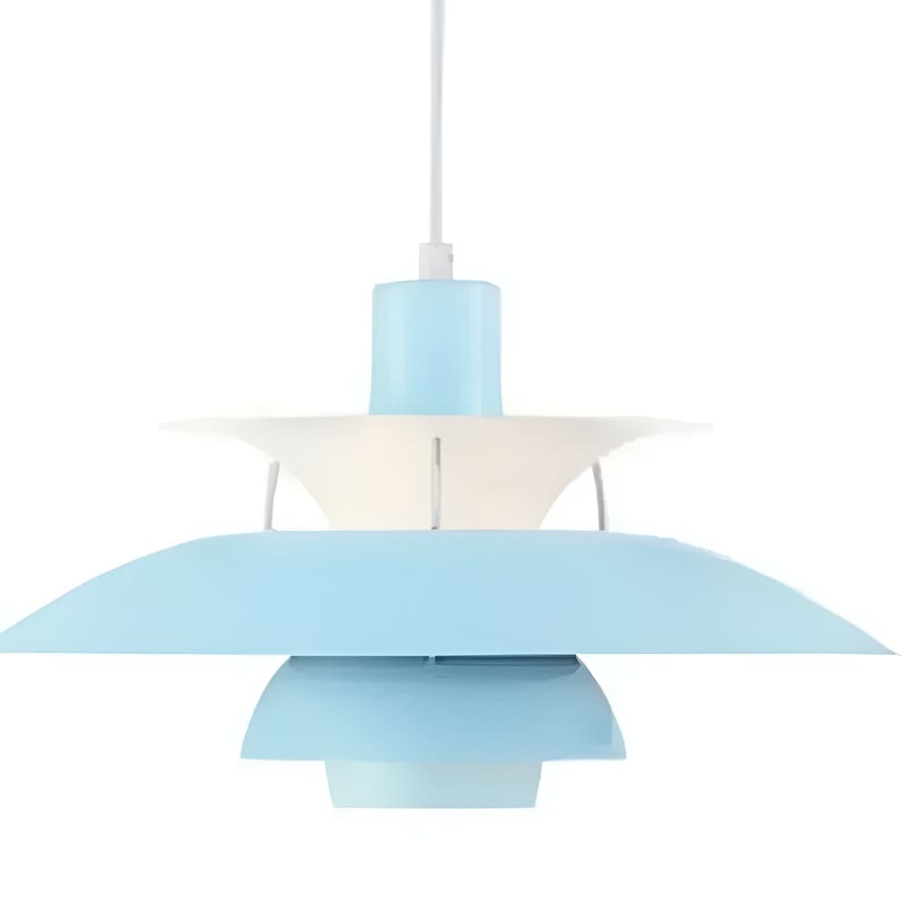 Suspension design soucoupes multicolores | Pop & Rétro chic 30cm / Bleu clair
