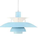 Suspension design soucoupes multicolores | Pop & Rétro chic 30cm / Bleu clair