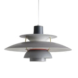 Suspension design soucoupes multicolores | Pop & Rétro chic 30cm / Gris