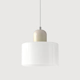 Suspension en verre coloré | Élégance rétro & touche pop Blanc / Blanc